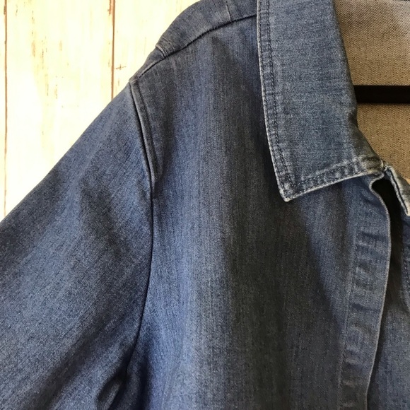 Women with Control My Wonder Denim Overlay Jacket Mid-Blue Size 1X - Picture 7 of 15